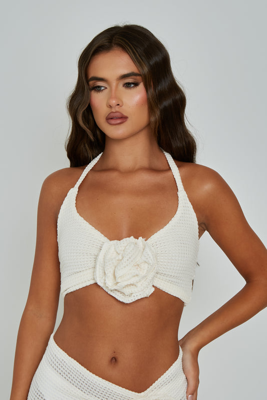 Ella Cream Halter Top / PRE ORDER