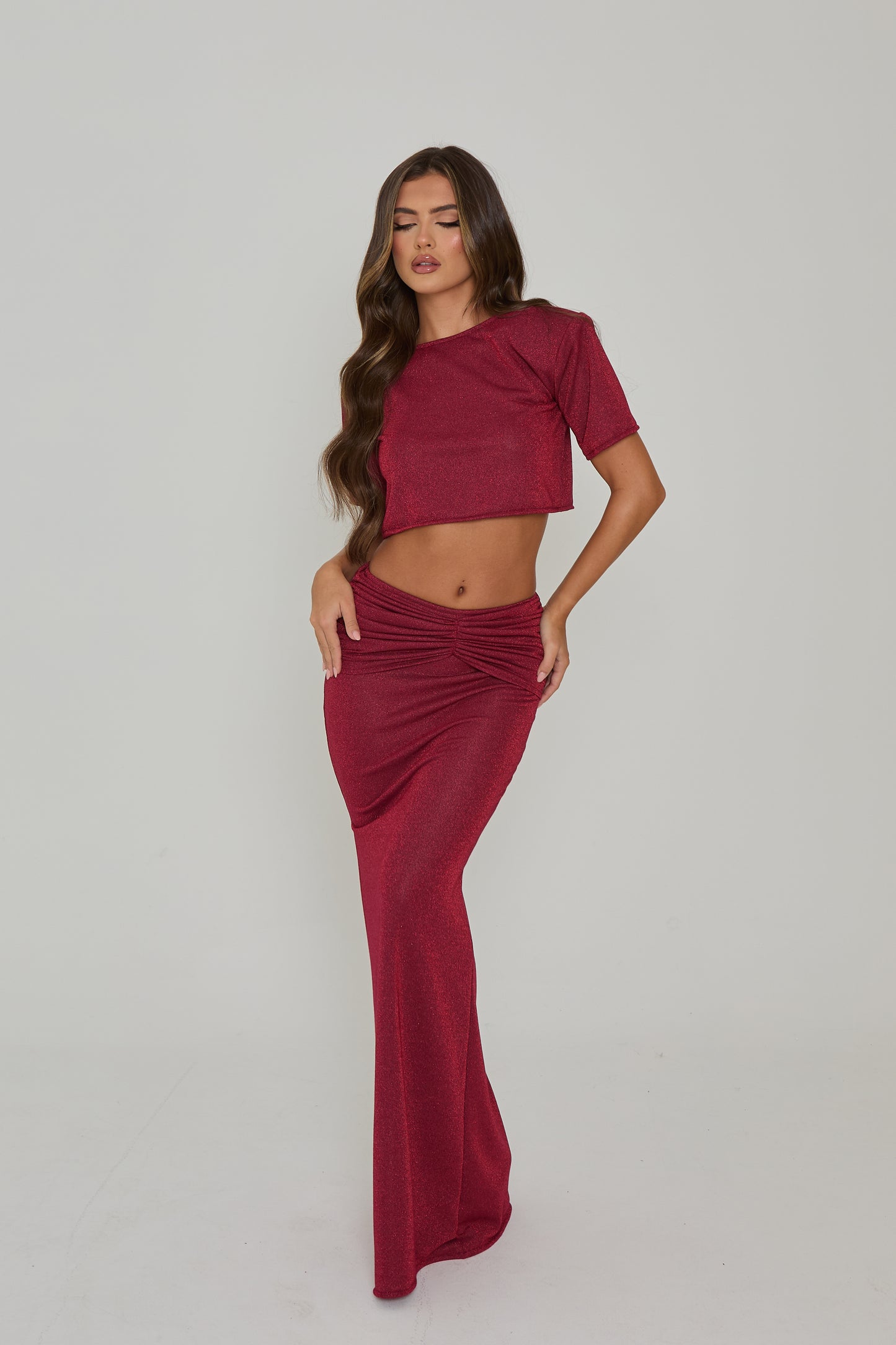 Belle Red Sparkle Maxi Set / PRE ORDER