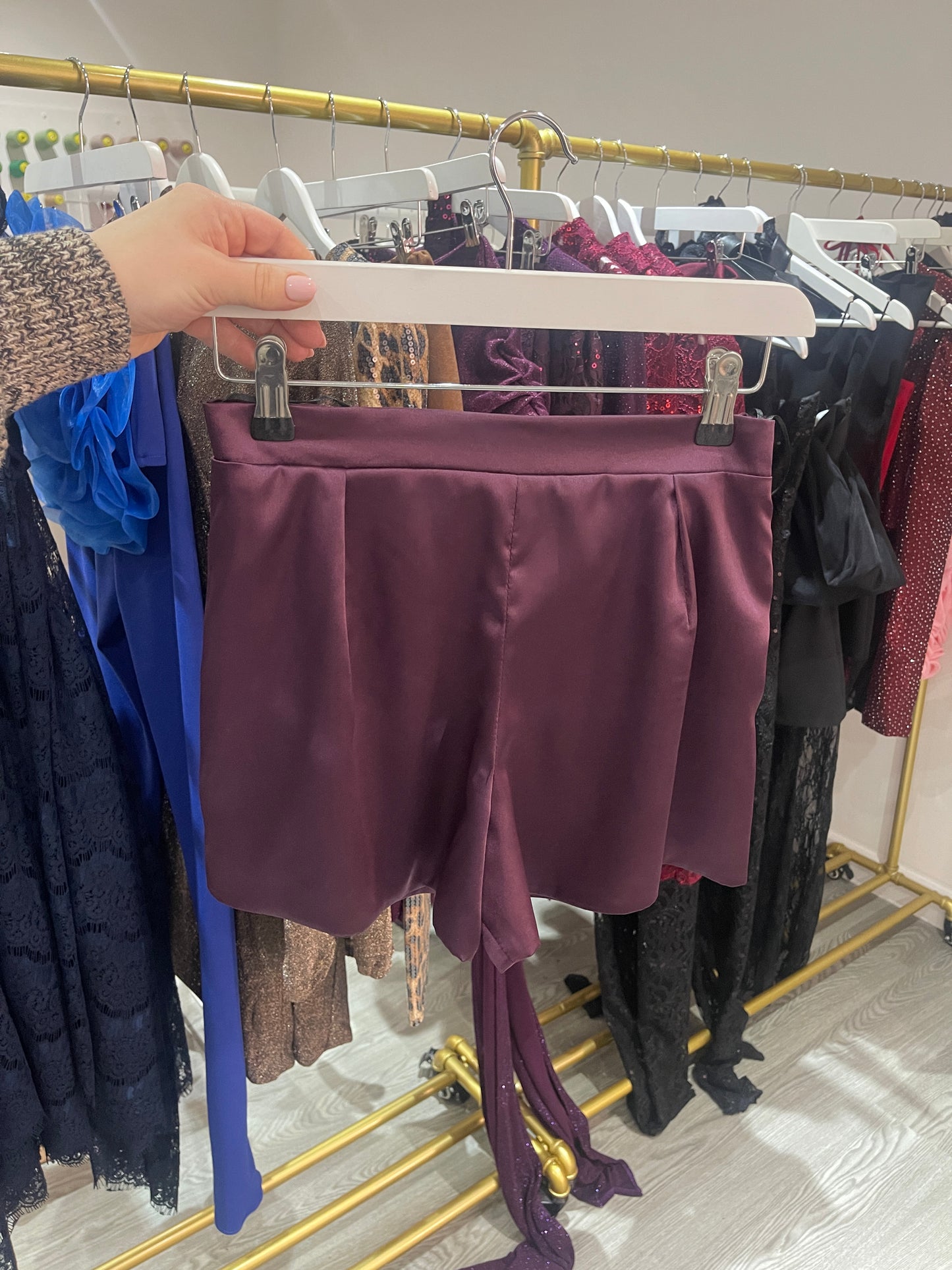 Purple Satin Shorts / BLACK FRIDAY SAMPLE