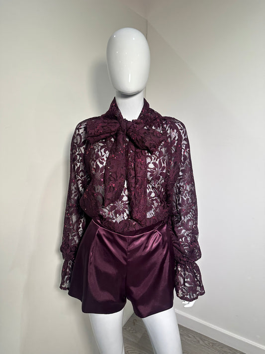 Stella Purple Sparkle Blouse / IN STOCK